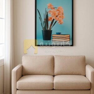 لوحة فنية خشبية مودرن بتصميم زهور