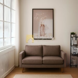 تابلوه خشبي مودرن بتصميم زهور في جرة شفافة