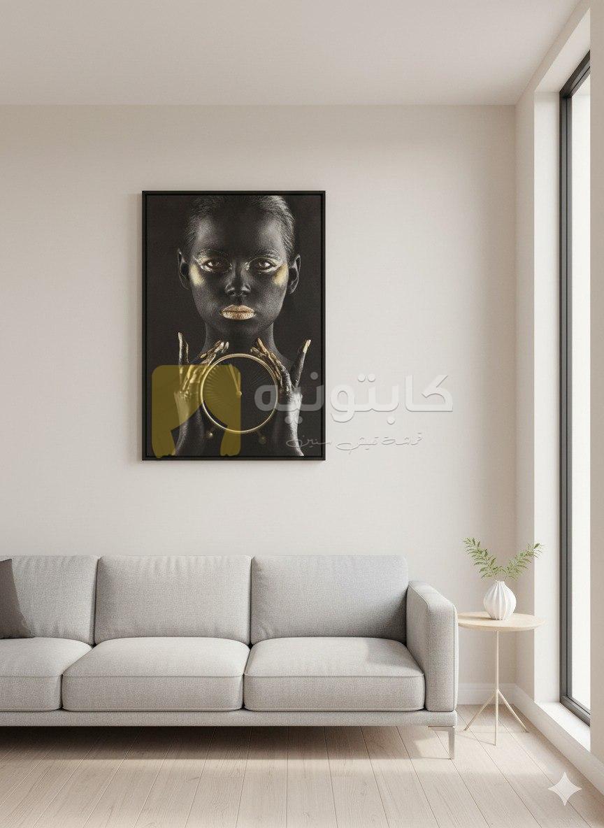 تابلوه قماش برنت مودرن بتصميم فني جريء – مقاس 40×60 سم
