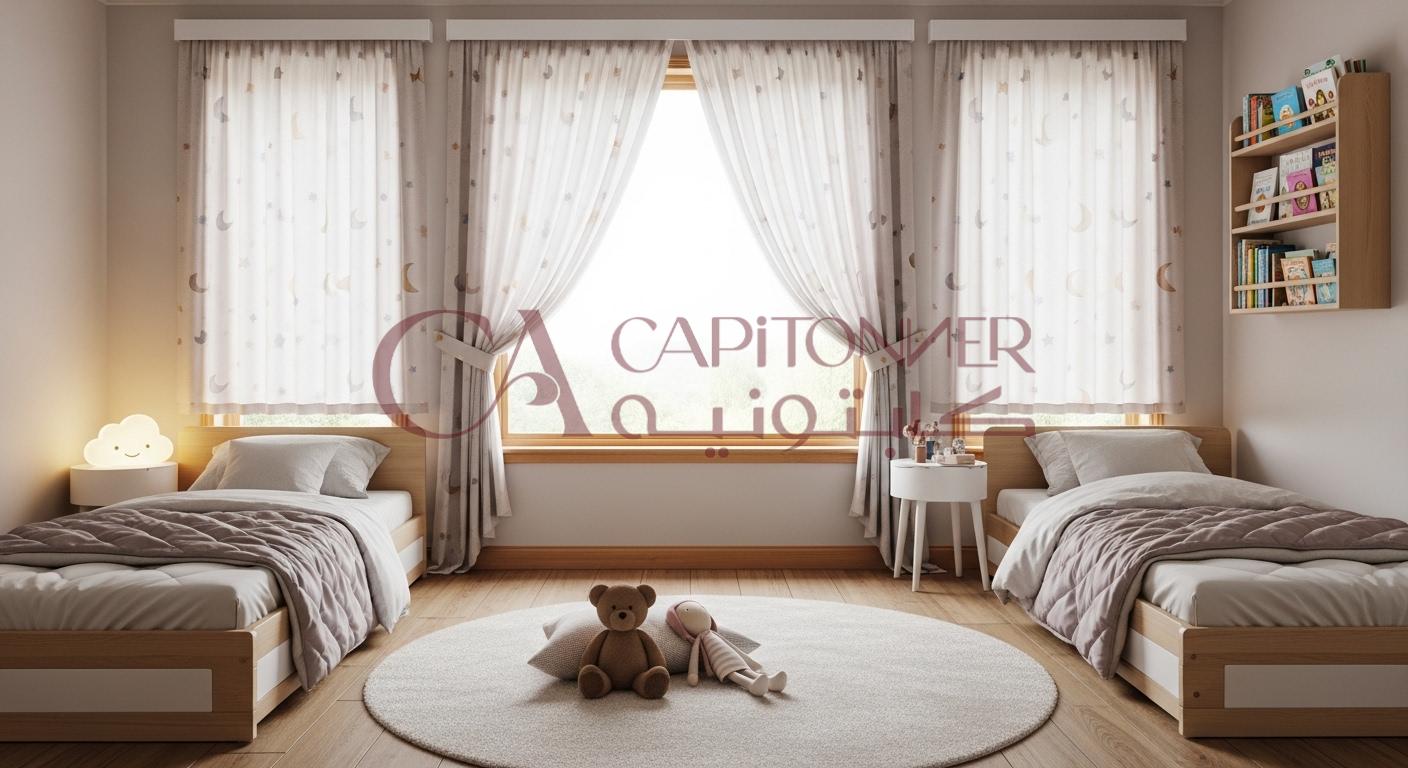 ستائر أطفال مناسبة في معارض كابتونيه