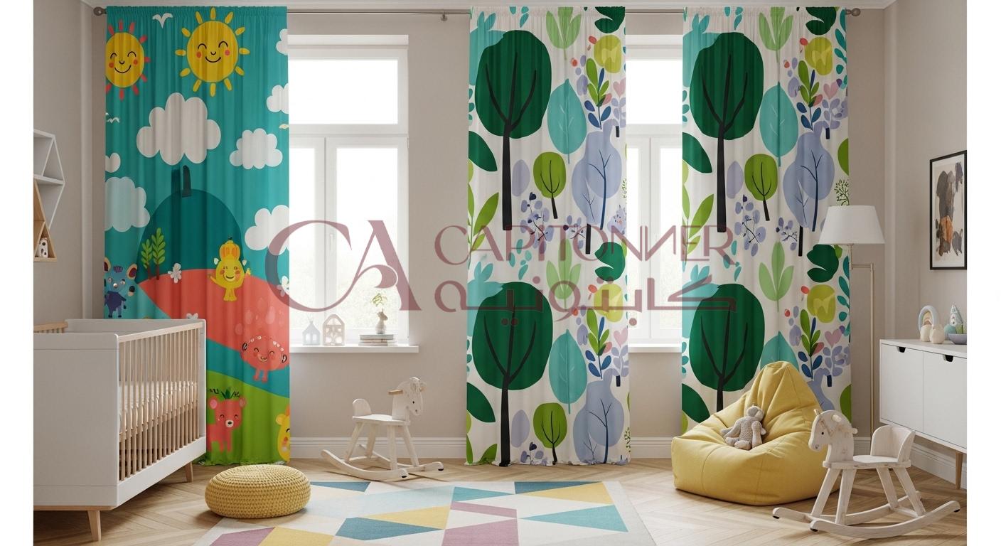 ستائر أطفال لغرف اللعب