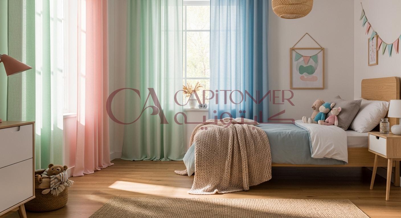 ستائر أطفال قطن معالج