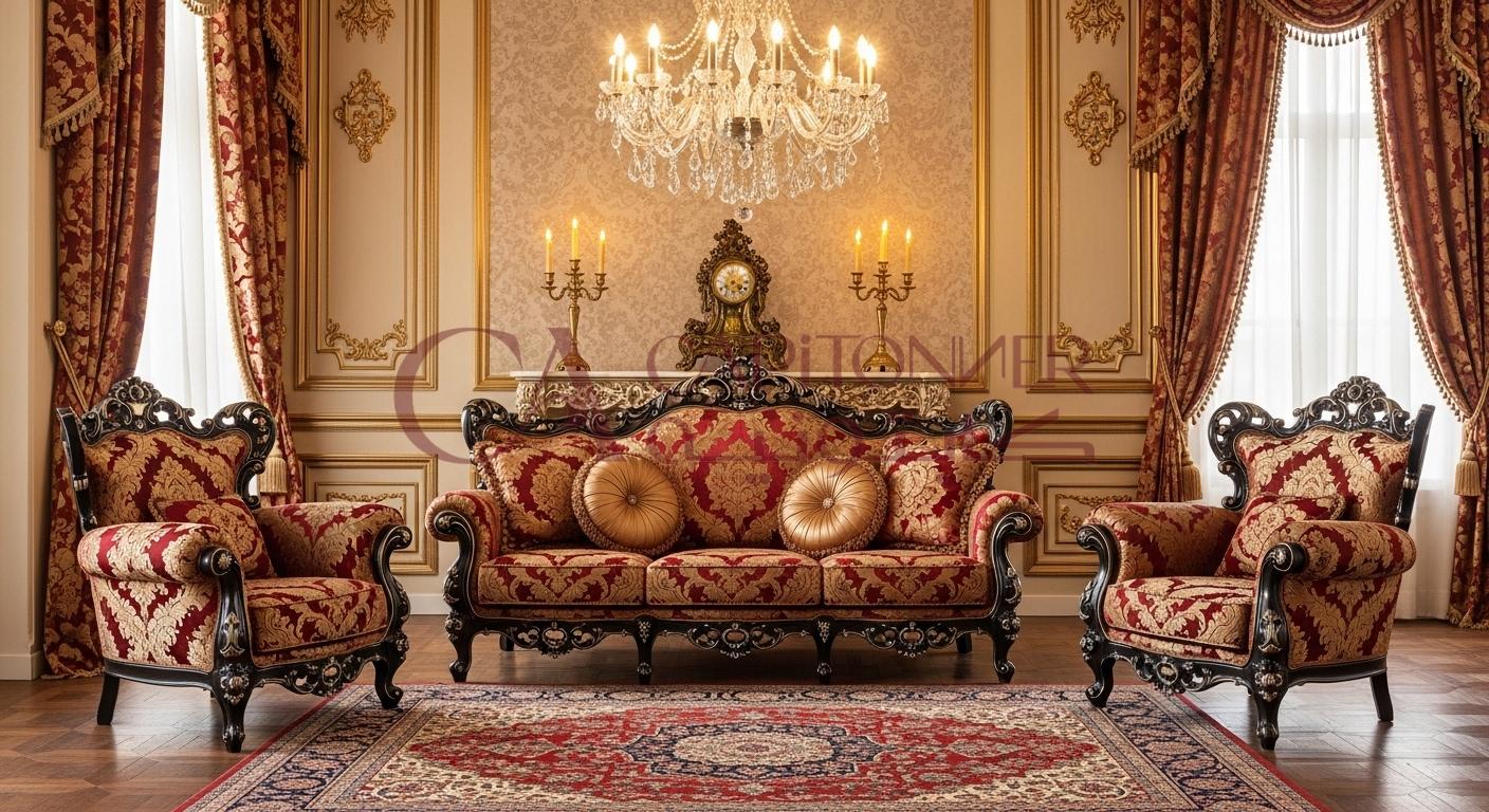 قماش تنجيد صالونات كلاسيك