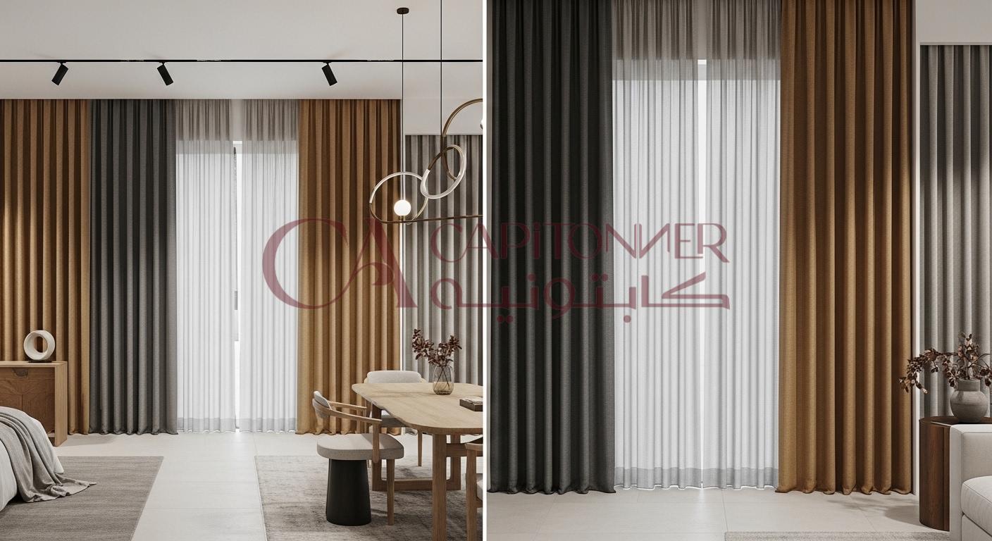 تصاميم ستائر بلاك اوت مودرن