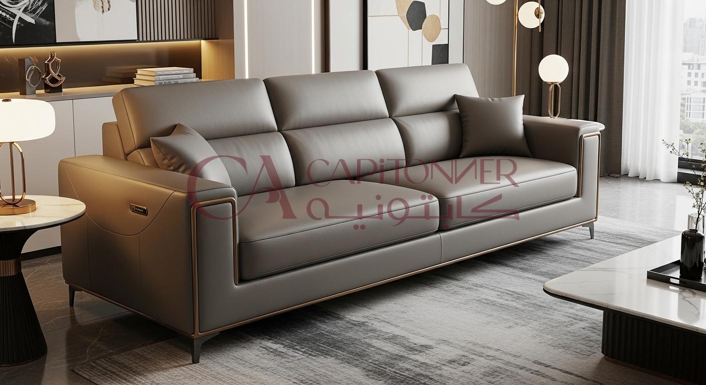 قماش تنجيد صالونات جلد صناعي